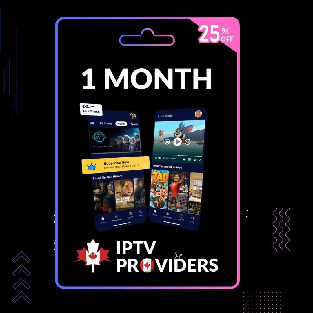 1 month IPTV subscription package